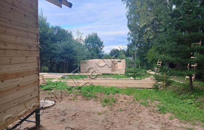 4 Брусовой дом ОД-48, 11x7м, 77 М², Калужская область, Жуковский район, деревня Кутепово (1)